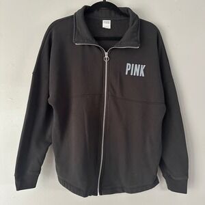 Victoria's Secret PINK Full Zip Sweatshirt | Black‎